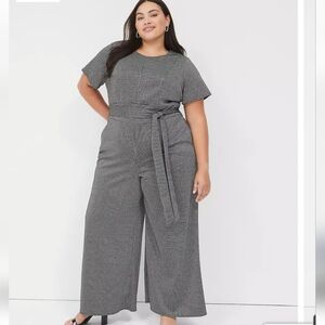 Lane Bryant houndstooth jumpsuit